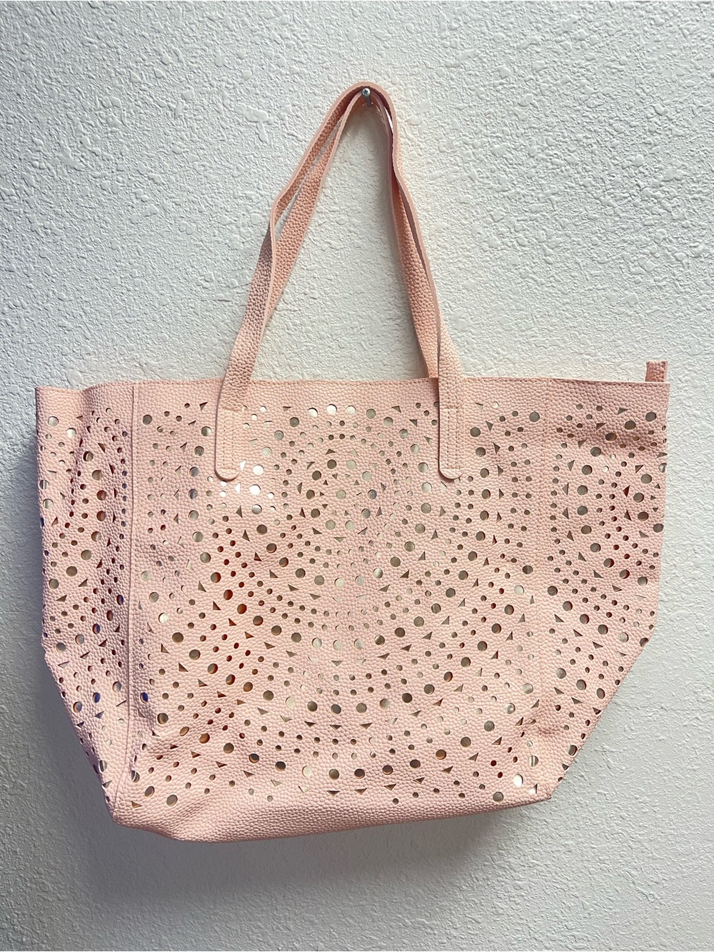 Bath & Body Works Blush Pink Perforated Tote